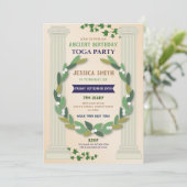 Toga Party Birthday Ivy Scroll Ancient Roman Kaart (Staand voorkant)