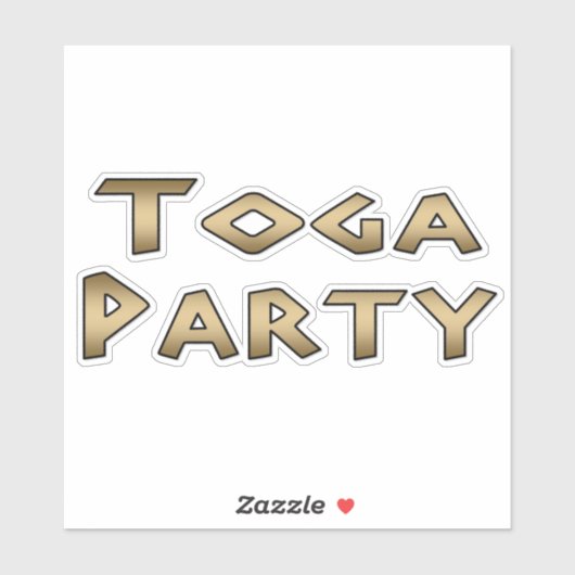 Toga Party Sticker (Vel)