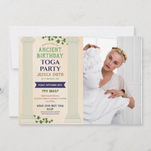 Toga Party Verjaardag Romeinse Ivy Scroll Oude fot Kaart