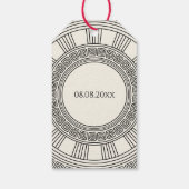 Toga themafeest met Grieks sleutelpatroon Cadeaulabel (Achterkant)