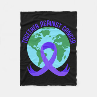 Together Against Cancer Saying For World Cancer Da Fleece Deken