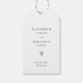 Together Elegant Minimalist Weddenschap Hartelijk Cadeaulabel (Voorkant)