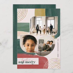 Together en Merry Moderne Abstracte kerstfoto