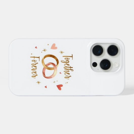 Together Forever Romantic Phone Case iPhone Hoesje (Achterkant horizontaal)