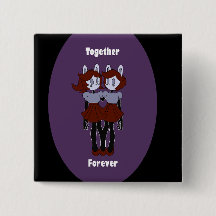 " Together Forever " Vierkante pin