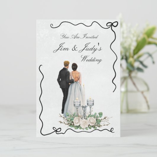 Together Forever - Wedding Celebration Invitation (Debout devant)