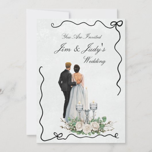 Together Forever - Wedding Celebration Invitation Kaart (Voorkant)