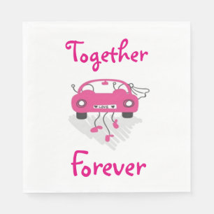 Together Forever/White Standard Luncheon Napkin Servet