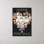 Together Heart Shaped Photo Collage Custom Canvas Afdruk (Voorkant)