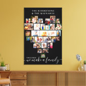 Together Heart Shaped Photo Collage Custom Canvas Afdruk (Insitu (Woonkamer))