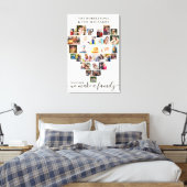 Together Heart Shaped Photo Collage Persoonlijk Canvas Afdruk (Insitu (Slaapkamer))
