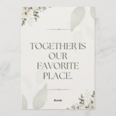 Together Is Our Favorite Place Wedding Invitation (Dos)