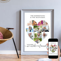 Together Personalized Love Heart 11 Photo Collage