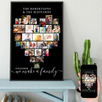 Together Personalized Love Heart 29 Photo Collage