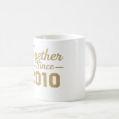 Together Since 2010 Anniversary Mug  Koffiemok (Voorkant rechts)