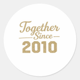 Together Since 2010 Anniversary Sticker 