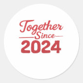 Together Since 2024 Couple Sticker  (Voorkant)