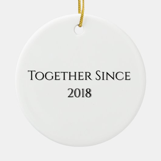 Together Since Year Modern Porsonalized Couple Keramisch Ornament (Voorkant)