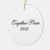 Together Since Year Personalized Couple Design Keramisch Ornament (Links)