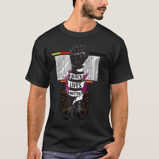 Together We Rise  Black Lives Matte T-shirt (Voorkant)