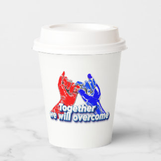 together we will overcome papieren bekers