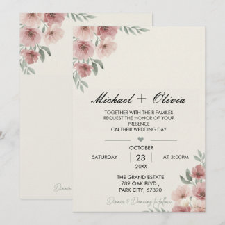 Together with Their Families Wedding Invitation Wo Kaart