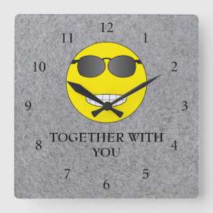 Together with you vierkante klok