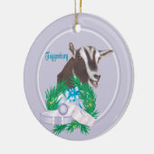 Toggenburg Goat Personalized Holiday Ornament (Links)