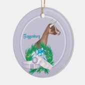 Toggenburg Goat Wreath Ornement de vacances (Gauche)