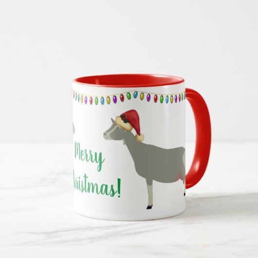 Toggenburg melkgeit kerst mok (Voorkant rechts)