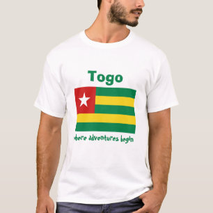 Togo Drapeau + Carte + T-Shirt Texte