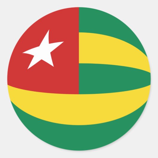 Togo Fisheye Vlag Sticker (Voorkant)
