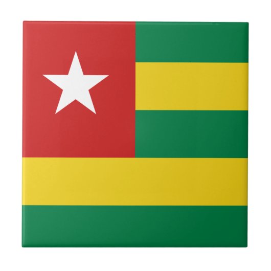 Togo Flag Ceramic Tegel Tegeltje (Voorkant)