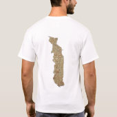Togo Flag en Map T-Shirt (Achterkant)