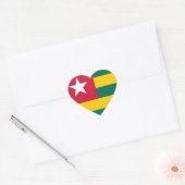 Togo Flag Hart Sticker (Envelop)