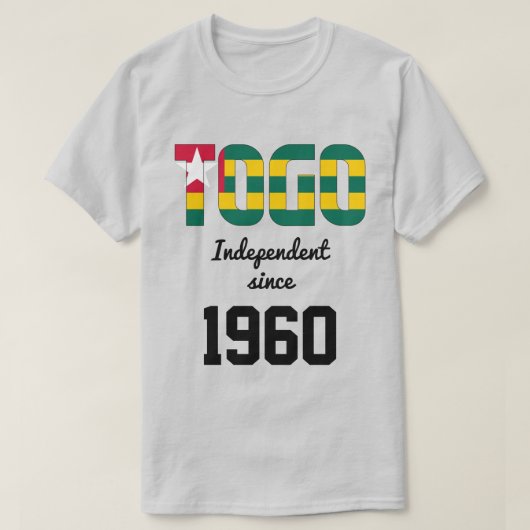 Togo Flag Independence Celebration T-shirt (Design voorkant)