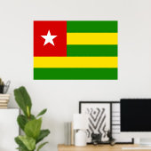 Togo Flag Poster (Thuiskantoor)