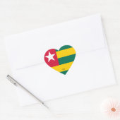 Togo Flag Splendid Patriotic Hart Sticker (Envelop)
