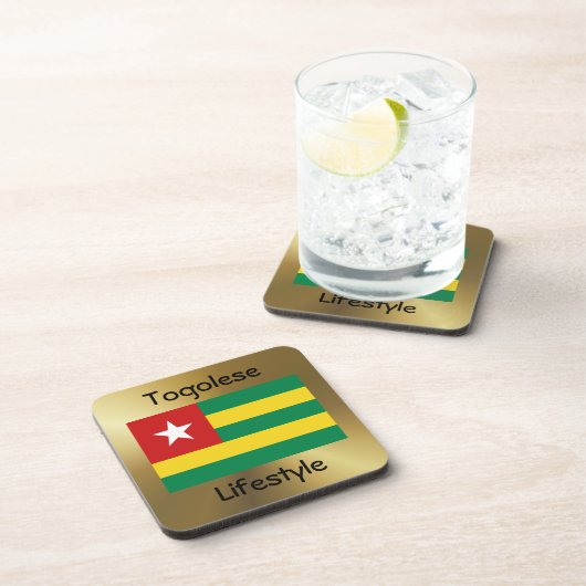 Togo Flag+Text Onderzetter (Rechterzijde)