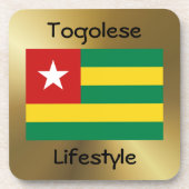 Togo Flag+Text Onderzetter (Voorkant)