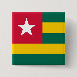 Togo Flag Vierkante Button 5,1 Cm