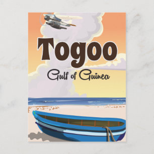 Togo Golf van Guinee reisposter print Briefkaart