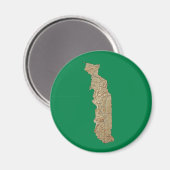 Togo Kaart Magnet Magneet (Voorkant / Achterkant)