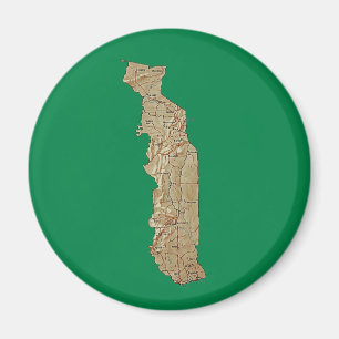 Togo Map Magnet Magneet