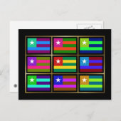 Togo Multihue Flags Briefkaart (Voorkant / Achterkant)