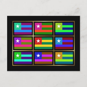 Togo Multihue Flags Briefkaart