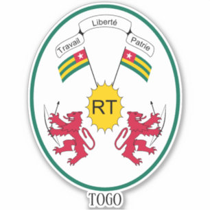 Togo National Emblem Patriotic Sticker
