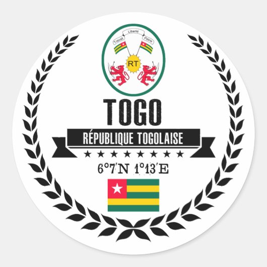 Togo Ronde Sticker (Voorkant)