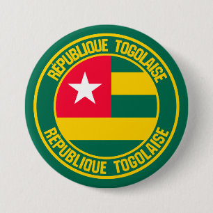 Togo Round Emblem Ronde Button 7,6 Cm