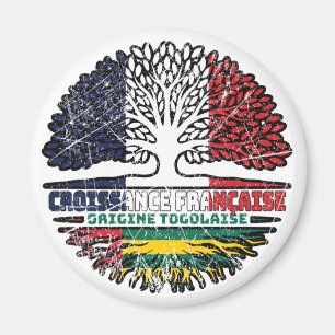 Togo Togolese French Tree Roots Flag Magneet